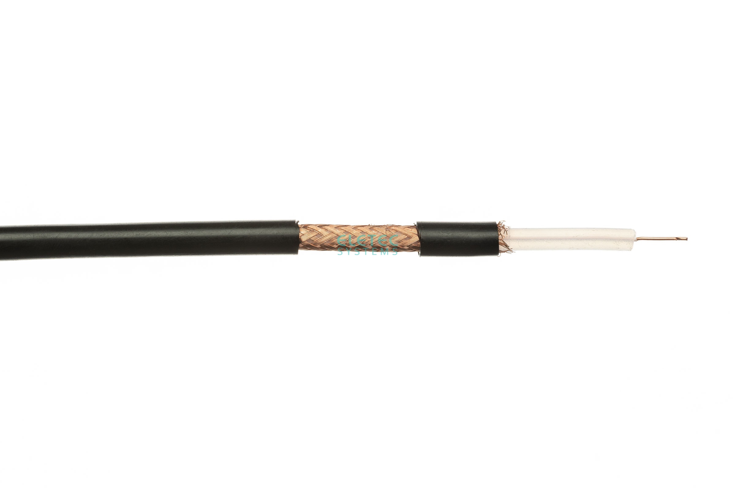 Кабель коаксиальный ЭЛЕТЭК RG-59 B/U OUTDOOR экран 112%, черный, 200 м