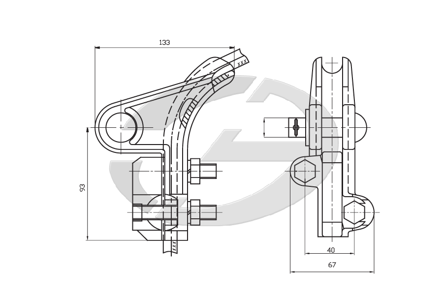 Анкерный зажим НБ-60/11-16