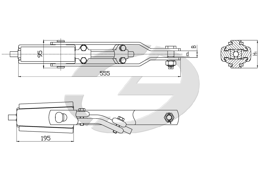 Анкерный зажим НК-160/23,8-25,2